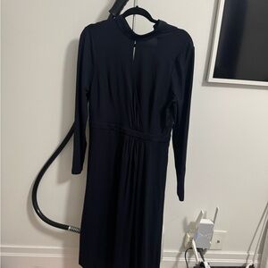 Ted Baker Elegant Navy Long Sleeve Dress